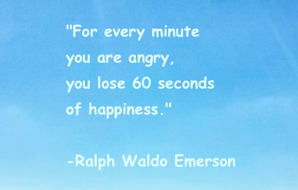 Emerson quote: for every minute you are angry, you lose 60 seconds of happiness" - ABCD model for anger management