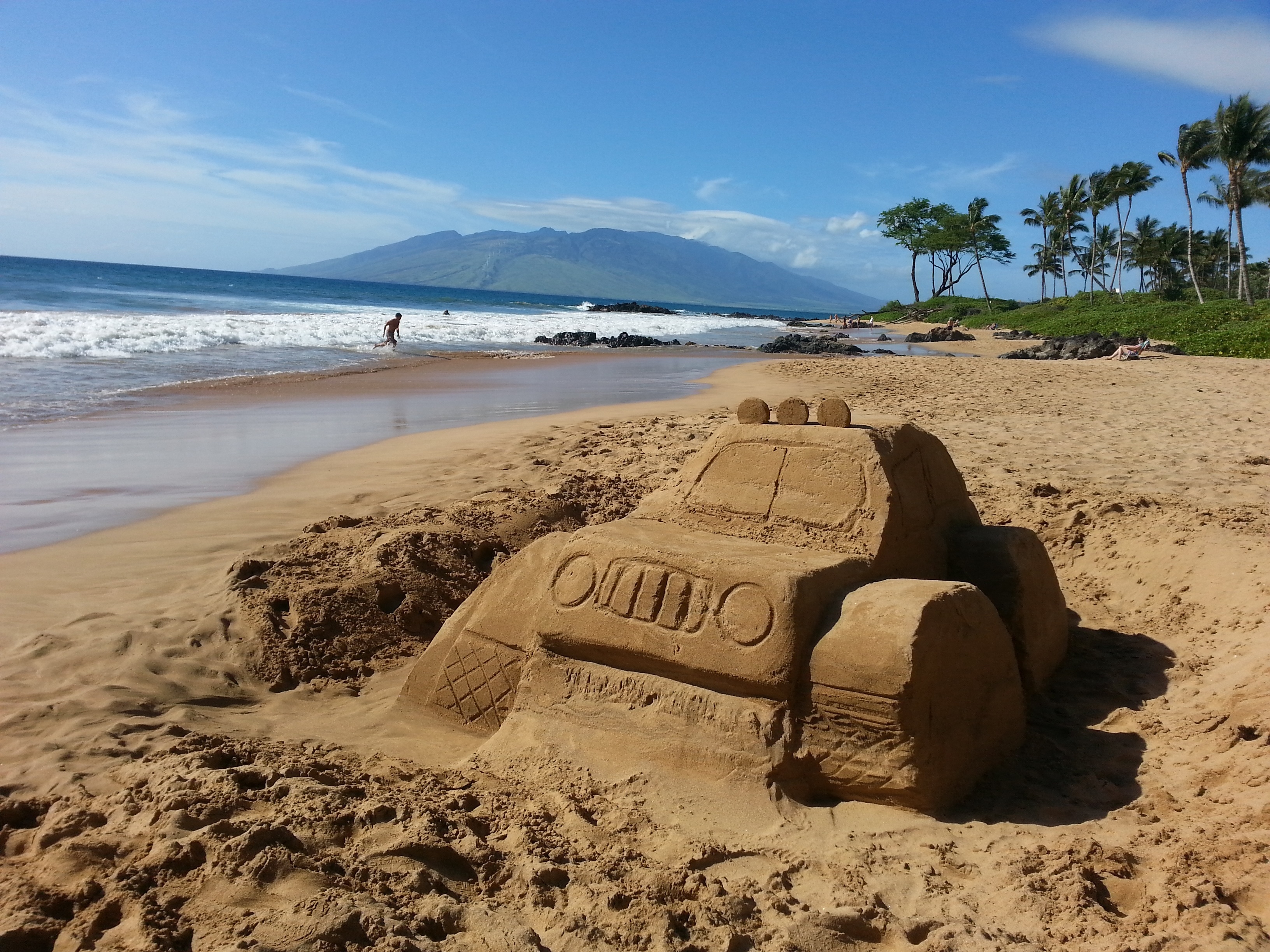 Jeep Sandcastle - Wailea Beach, Maui, imagery associated with clarifying values in life